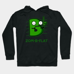 Zom-B-Flat Cute Halloween Zombie Music Pun Hoodie